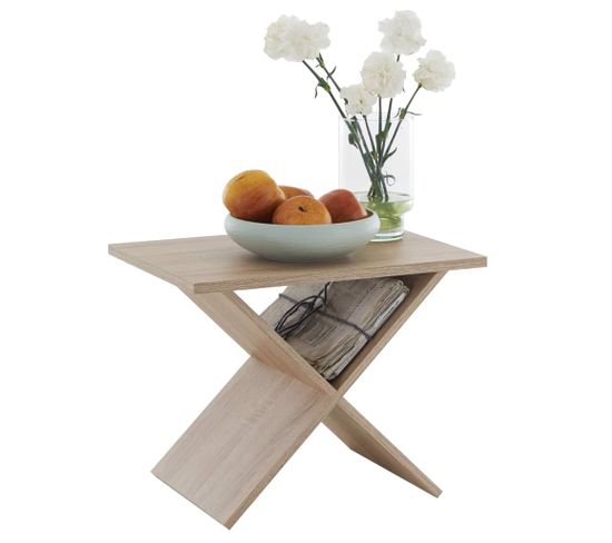 Table D'appoint Design "hacyt" 54cm Chêne