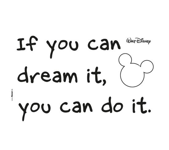 Stickers Citation Walt Disney -you Can Do It-