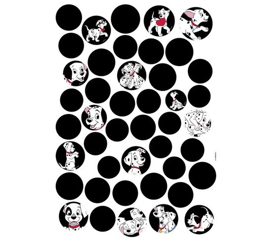 Stickers Muraux 101 Dalmatiens Pois Disney