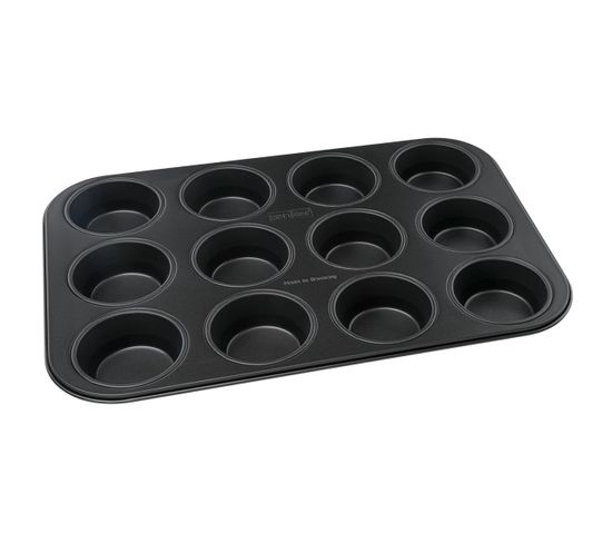 Moule à Muffins 12 Empreintes Black Metallic