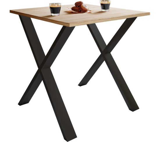 Table à Manger Xonax 80x80cm Chêne