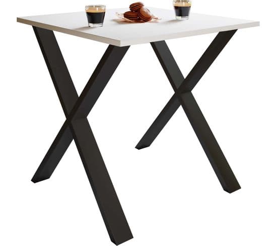 Table à Manger Xonax 80x80cm Blanc