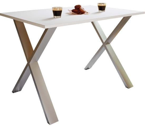 Table à Manger Xonax 140x80cm Blanc