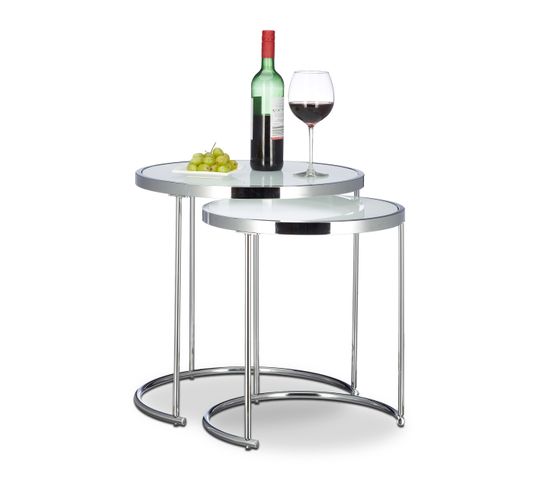 Table D’appoint Ronde Console Chrome
