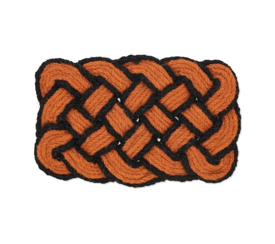 Paillasson Coco Nœud Marin Orange/noir