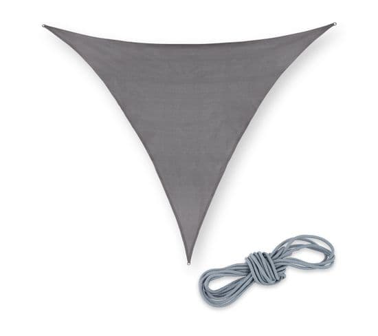 Voile D'ombrage Triangulaire Gris Pe-hd