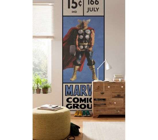 Poster Géant Intissé Thor Retro Comic Box - 100 X 200 Cm