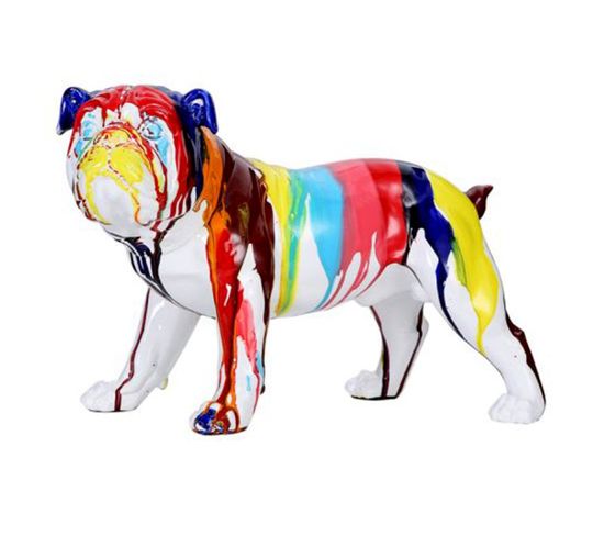 Statuette Déco "bulldog" 40cm Multicolore