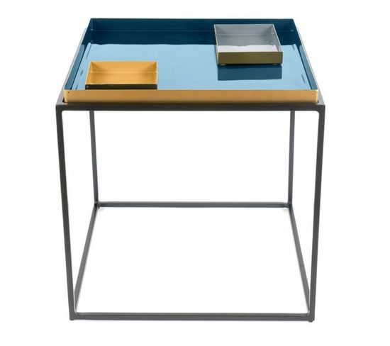 Table D'appoint Design "famosa" 40cm Bleu