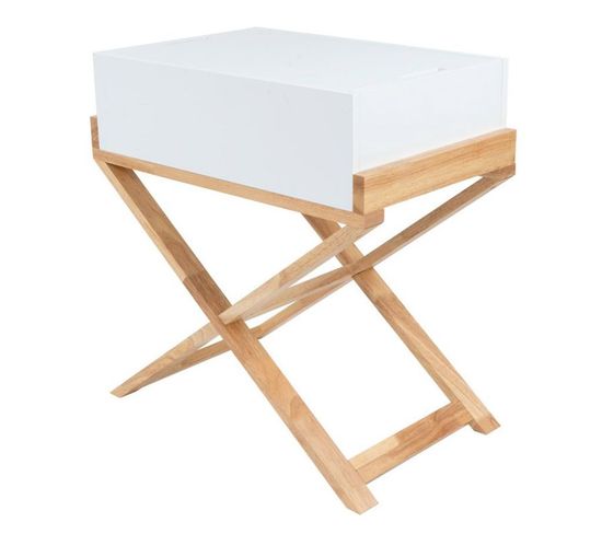 Table D'appoint Design "valérie" 58cm Blanc