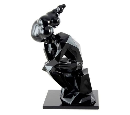 Statue Design "sculpture Kenya" 47cm Noir