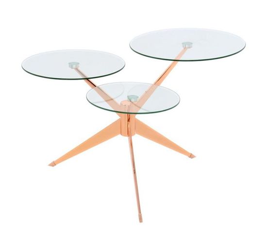 Table D'appoint Design "triplet" 75cm Rose