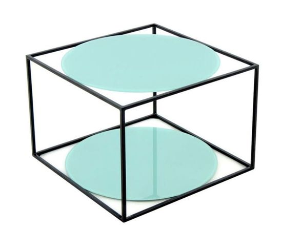 Table D'appoint Design "cody" 50cm Vert Et Noir