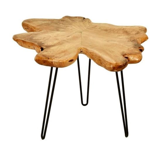 Table D'appoint En Bois "woody 410" 60cm Naturel