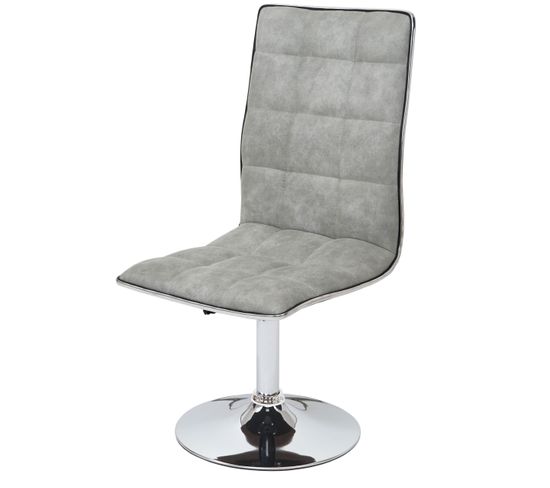tissu ~ vintage gris béton 2x chaise de salle à manger HWC-C41 fauteuil 