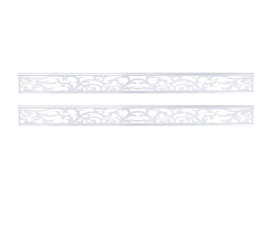 2x Panneau De Décoration Pour Pare-vue En Wpc Sarthe, 16x177 Blanc