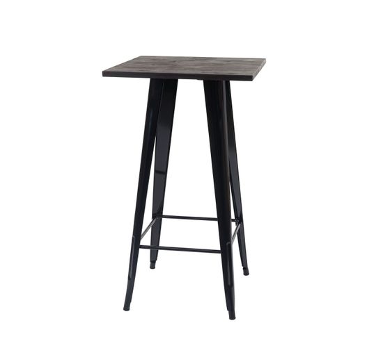 Table Mange Debout Hwc-a73 107x60x60cm Noir