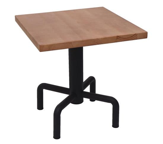 Table De Bistrot Hwc-g68 73x70x70cm Couleur Naturelle