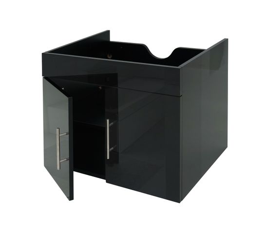 Meuble Sous-vasque Hwc-d16 Brillant 60cm Noir