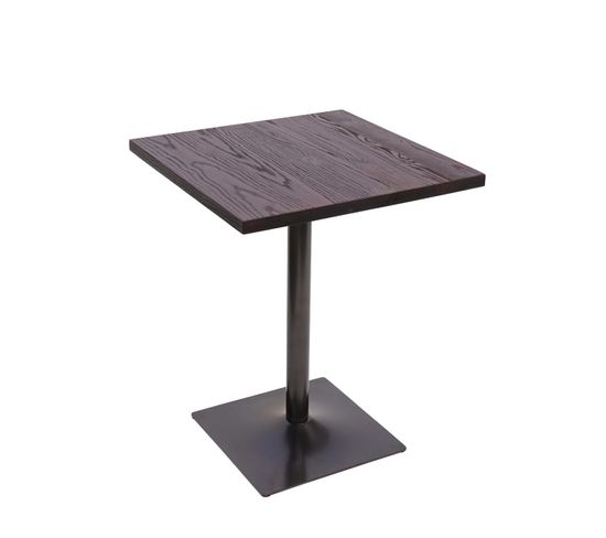Table De Bistrot Hwc-h10 Table De Bar 76x60x60cm Brun Noir
