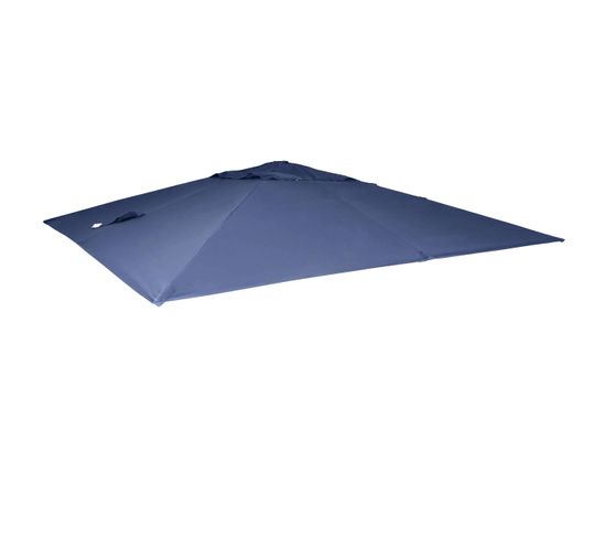 Revêtement Pour Parasol De Luxe Hwc-a96, 3,5x3,5m (ø4,95m) Polyester 4kg ~ Bleu
