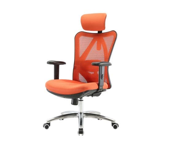 Chaise De Bureau Hwc-j86 Charge Maximale 150kg Sans Repose-pieds Orange