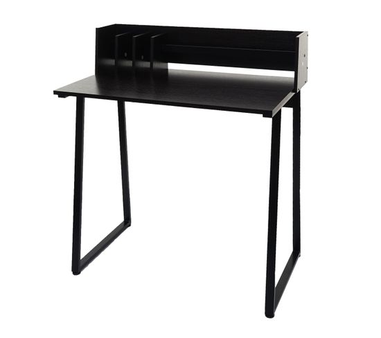 Table Console Hwc-k69 82x51cm Métal Mdf Noir