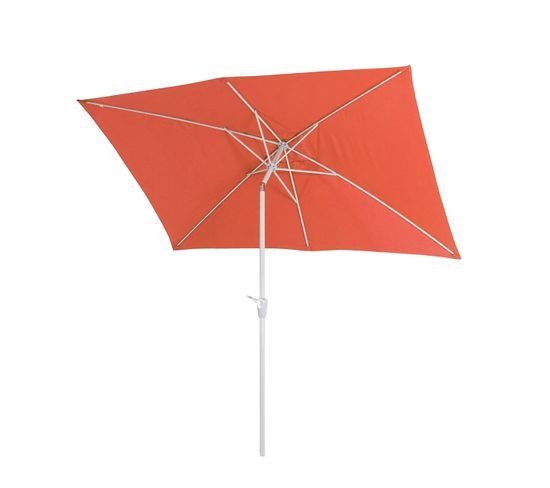 Parasol N23, 2x3m Rectangulaire Inclinable, Polyester/aluminium 4,5kg ~ Terracotta