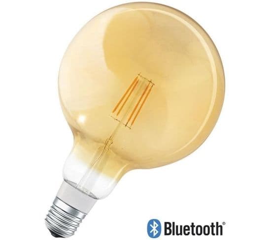 Ampoule Smar+ Bluetooth Fil Or Globe 60 W E27 Puissance Variable