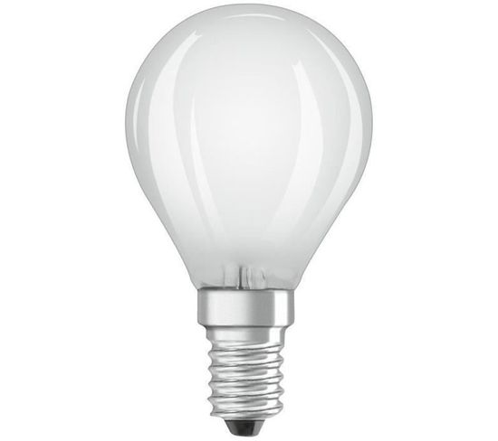 Ampoule LED Sphérique Verre Dépoli - 4 W = 40 W - E14 - Blanc Chaud