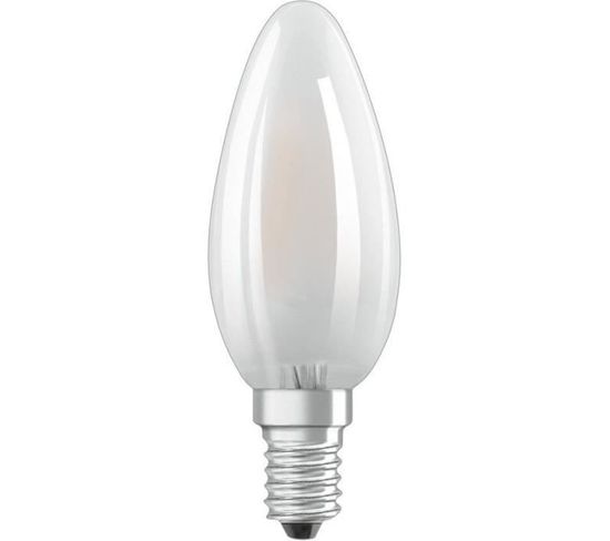 Ampoule LED Flamme Verre Dépoli - 2,5 W = 25 W - E14 - Blanc Chaud