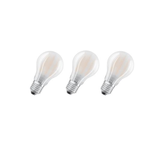 Lot De 3 Ampoules LED E27 Standard Dépolie 7 W Équivalent A 60 W Blanc Chaud