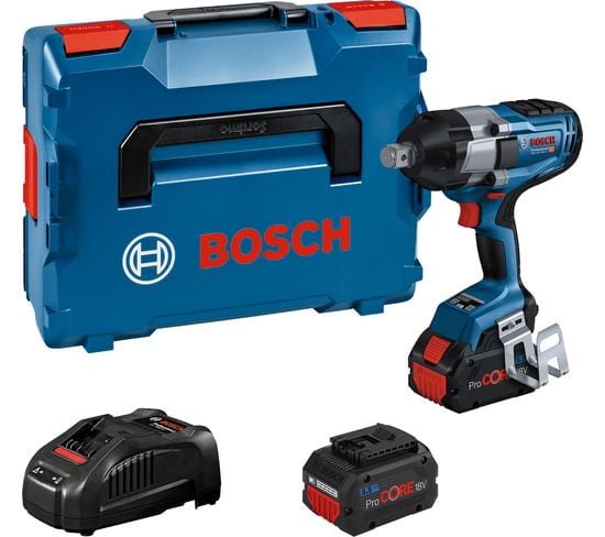 Boulonneuse 18v Gds 18v-1050 H Professional + 2 Batteries Procore 5,5 Ah + Chargeur + L-boxx - Bosch
