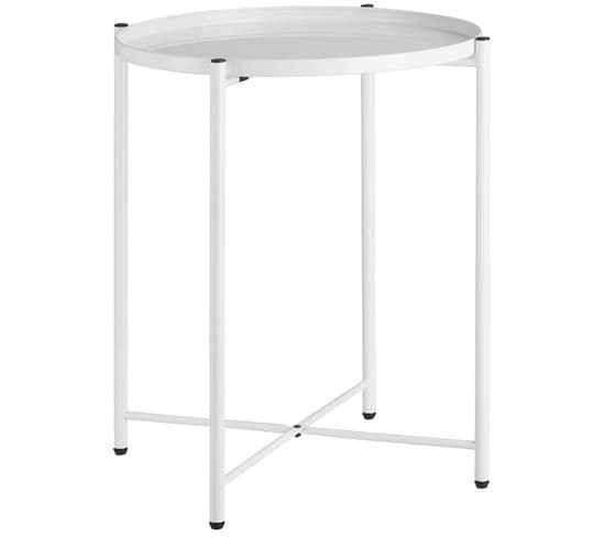 Table D’appoint Chester 45,5x45,5x53cm - Blanc