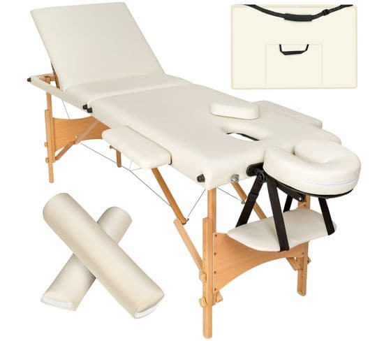Ensemble De Table De Massage Daniel Avec Rouleaux De Massage - Beige