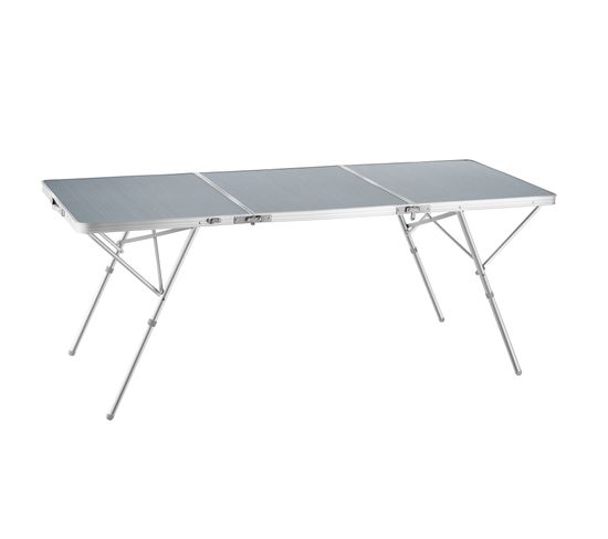 Table Pliante Jumbo En Aluminium Avec Poignée De Transport 180x70x70,5cm