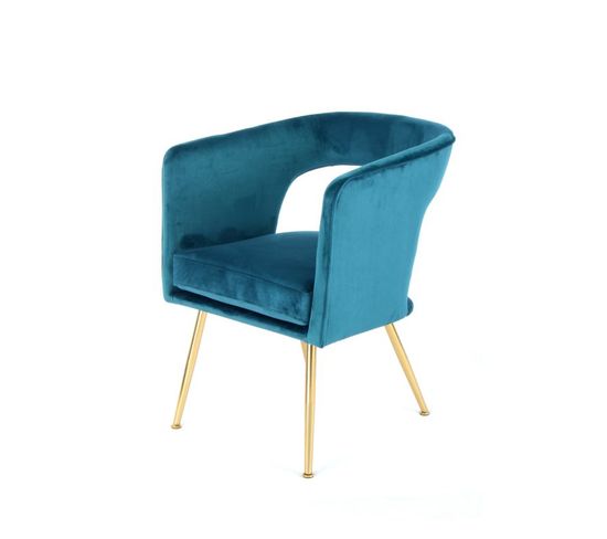 Chaise Design "jolene" 77cm Bleu Pétrole