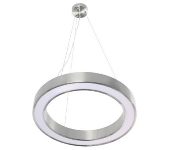 Lampe Suspension Design "saturn" 50cm Argent