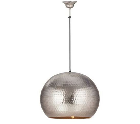 Lampe Suspension Design "factory Style" 47cm Argent