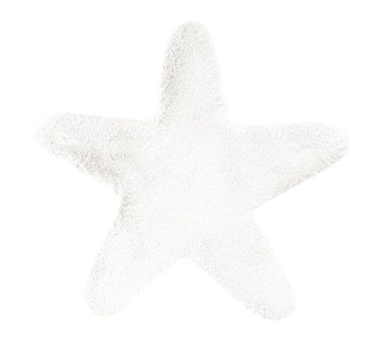 Tapis Déco Enfant "lovely Star" 60x63cm Blanc