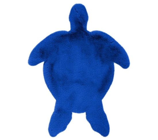 Tapis Déco Enfant "lovely Turtle" 68x90cm Bleu