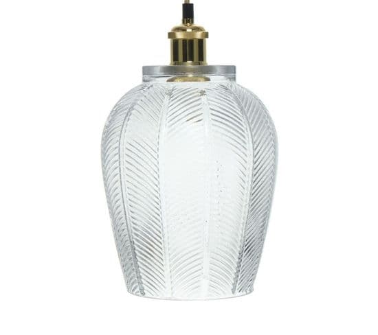 Lampe Suspension Design "bianca" 34cm Transparent
