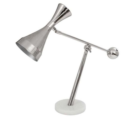 Lampe À Poser Design "adiba" 65cm Argent