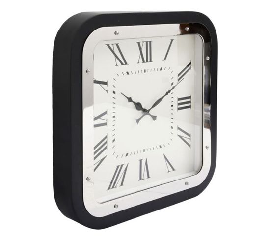 Horloge à Poser "vouman" 40cm Argent et Noir