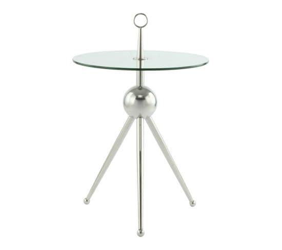 Table D'appoint Design "rodriga" 53cm Argent