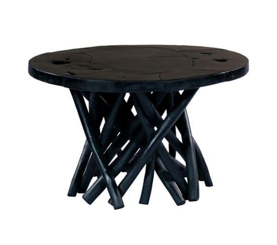 Table D'appoint Ronde "radix" 60cm Noir