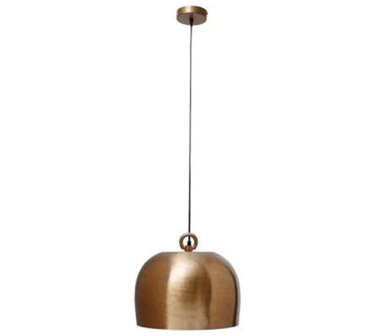 Lampe Suspension Design "industriel" 37cm Cuivre