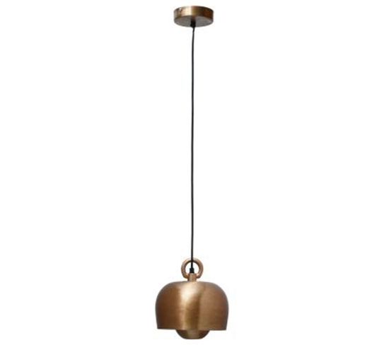 Lampe Suspension Design "industriel" 22cm Cuivre