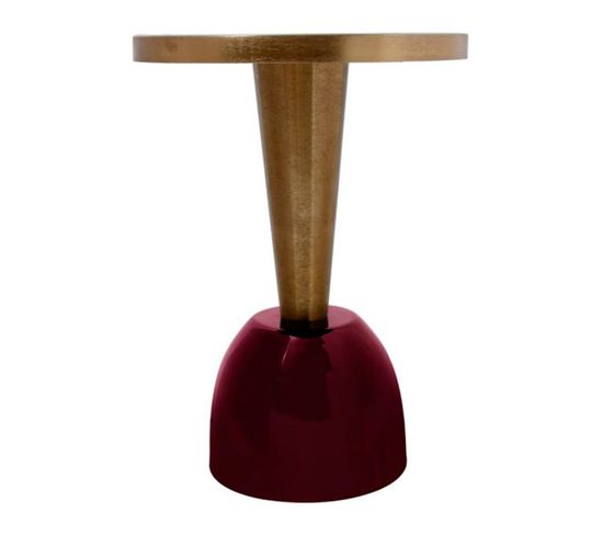 Table D'appoint Design "salys" 56cm Vieux Rose et Prune