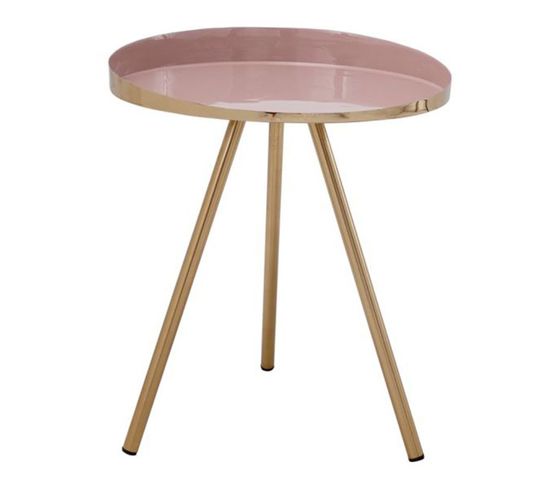 Table D'appoint Design "morrison" 48cm Vieux Rose